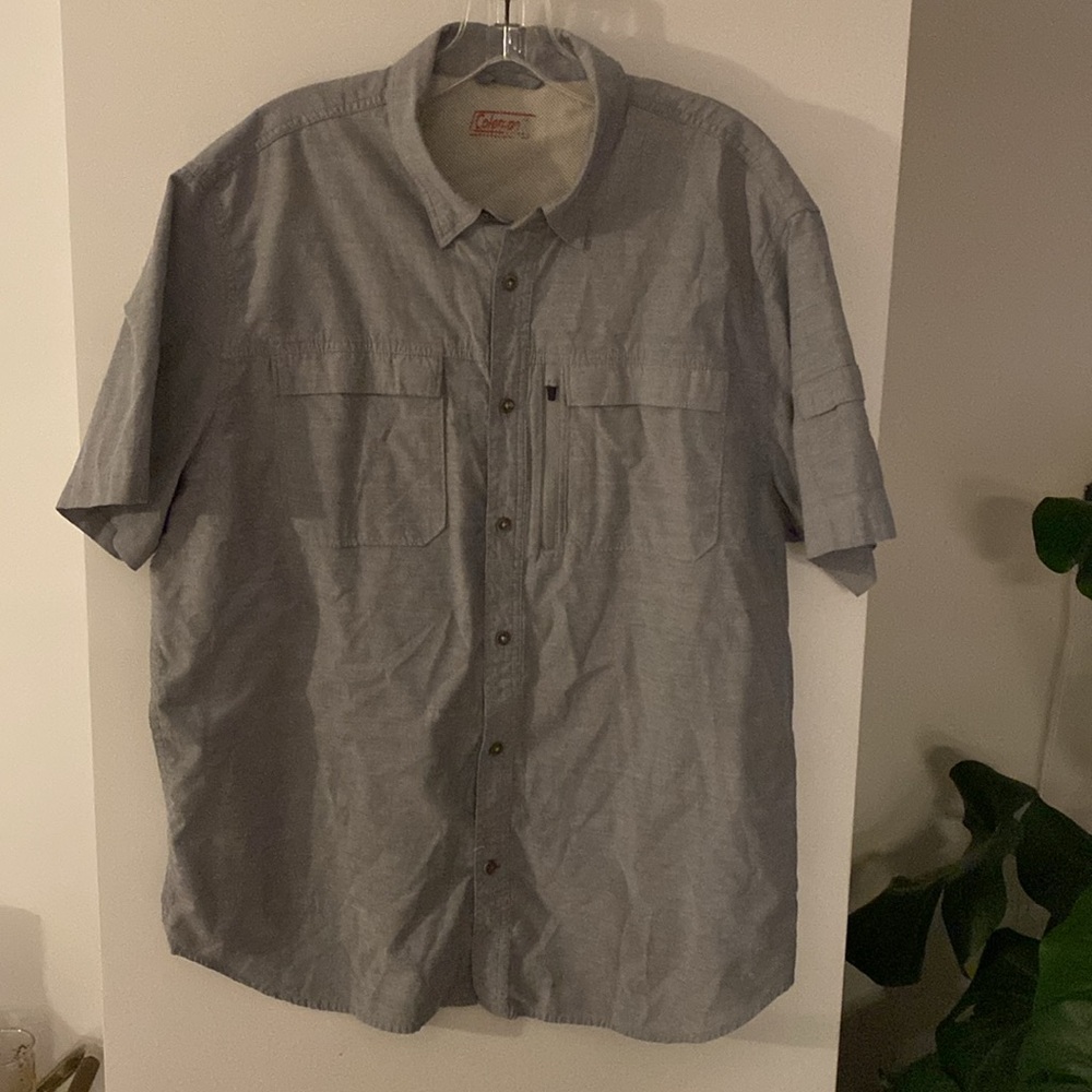 COLEMAN fishing hiking outdoor grey vented shirt athletic outdoor XL CARGO